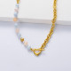 collar aesthetic con morganita de acero inoxidable por mayor