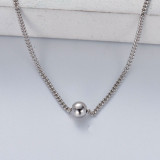 cadena de plata 925 estilo en moda para mujer color silver con bolitas