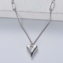 collar de corazoncito en plata 925 color silver para dama estilo especial