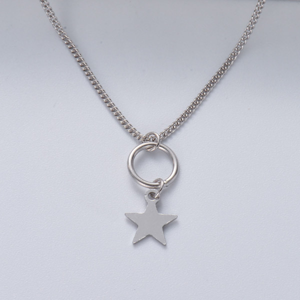 collar de estrellas plata 925 color silver estilo en moda para mujer