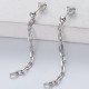 pendientes borla de moda de plata 925 50mm para mujer