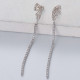 Aretes de plata 925 de moda mariposo con borla por mayor