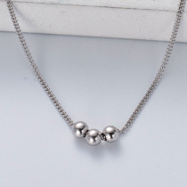 cadena de plata 925 estilo en moda para mujer color silver con bolitas