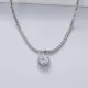 cadena  plata 925 con pidra de cristal y dije de cristal  al por mayor
