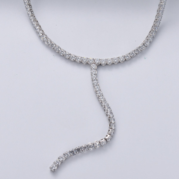 cadena de plata 925 con pidra cristal de moda con colita al por mayoe