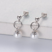 aretes plata 925 de gota con perlas