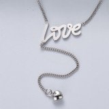 collar de LOVE plata 925 para senorita diseno nuevo con dije de corazoncito