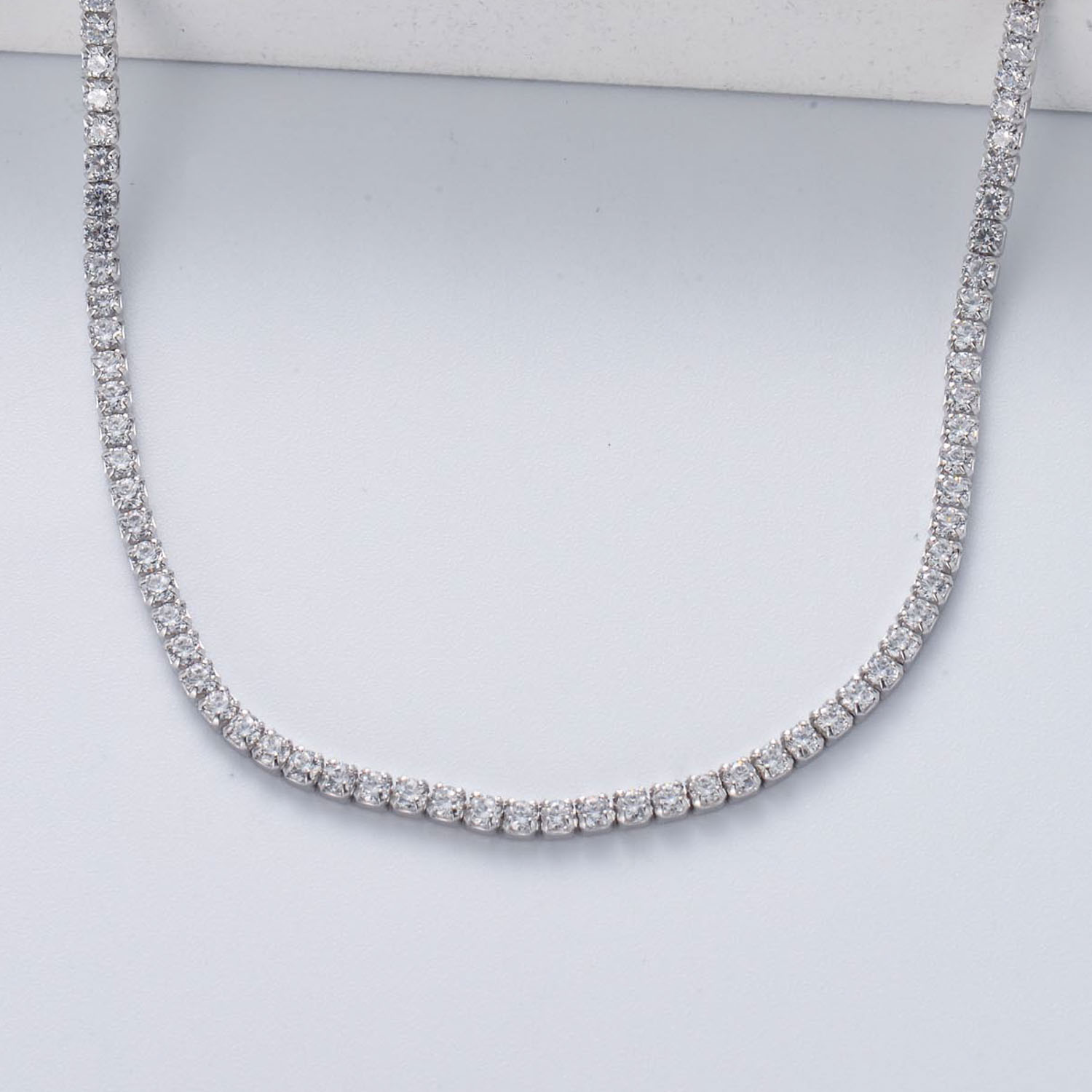 cadena combinado de plata 925 con full de pidra cristal de moda al por mayor