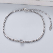 pulsera de diamante de plata 925 de moda flores para mujer por mayor
