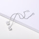 aretes de perla natural acero color plateado estilo en moda para mujer