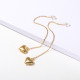 aretes de corazoncito acero color dorado estilo en moda para mujer