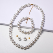 conjuntos con aretes pulsera de perla natural estilo en moda para mujer