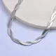 collares doble de cadena de serpientes de acero inoxidable plateado por mayor
