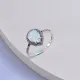 Anillo de plata 925 para mujer con piedras de ópalo gota de moda por mayor