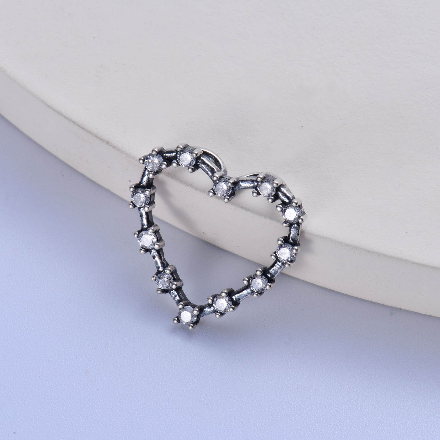 dije de plata 925 forma de corazon de moda para mujer