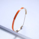 pulsera de acero inoxidable nuevo modelo esmalte color anaranjado