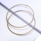 aretes hoops grande de acero inoxidable 18k de 84mm