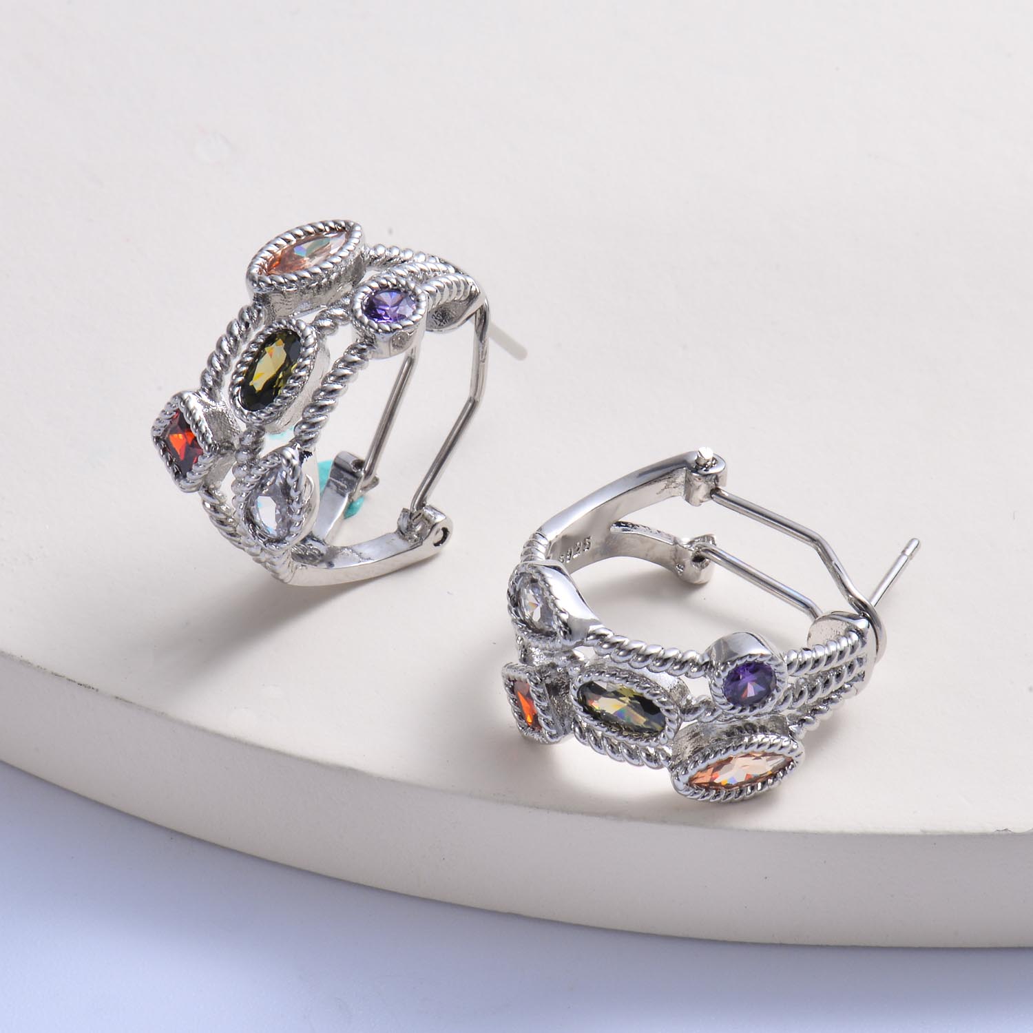 aretes de moda con cristales para mujer por mayor