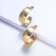 aretes de moda curva de acero inoxidable 18k 29mm por mayor