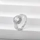 anillo de bronce  de moda lujoso diseña de la correa de reloj con piedrita de cristal