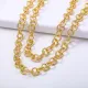 collar de acero doble cadena gruesa  color dorado estilo en moda para mujer