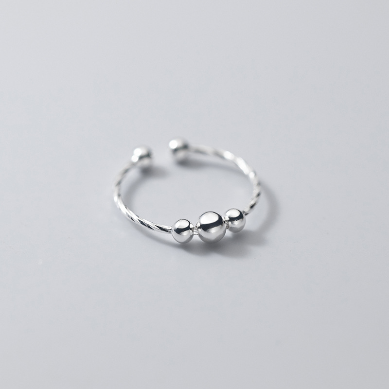 anillo de plata 925 color oro rosa  estilo correano simple ajustable al por mayor