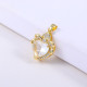 dijes de corazon oro laminado 18K con diamantes  para mujer estilo en moda
