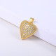 dijes de corazon oro laminado 18k para mujer con diamantes  estilo en moda