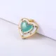 dijes esmalte de corazon de oro laminado por mayoreo