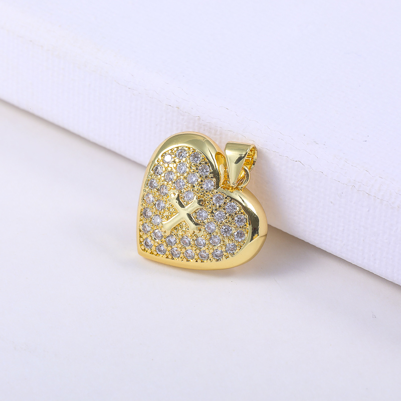 deje de corazon para mujer oro laminado 18k diseno nuevo con diamantes   estilo en moda