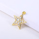 dijes de estrella oro laminado 18k para mujer  diamantes estilo en moda