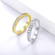 anillo oro laminado con circones para mujer por mayor