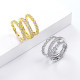 anillos triple con circones de moda para mujer por mayoreo