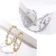 aretes de hoops con cristales por mayor para mujer