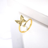 anillo ajustable con forma de mariposa por mayor