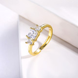 anillos ajustable de oro laminado con circones por mayor