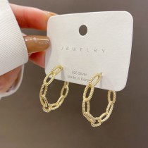 pendientes en forma de cadena de moda pendientes de oro laminado simples irregulares