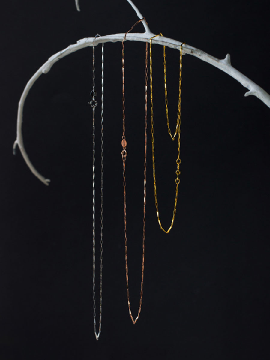 Plata de ley 925 con accesorios de cadena simplistas chapados en oro