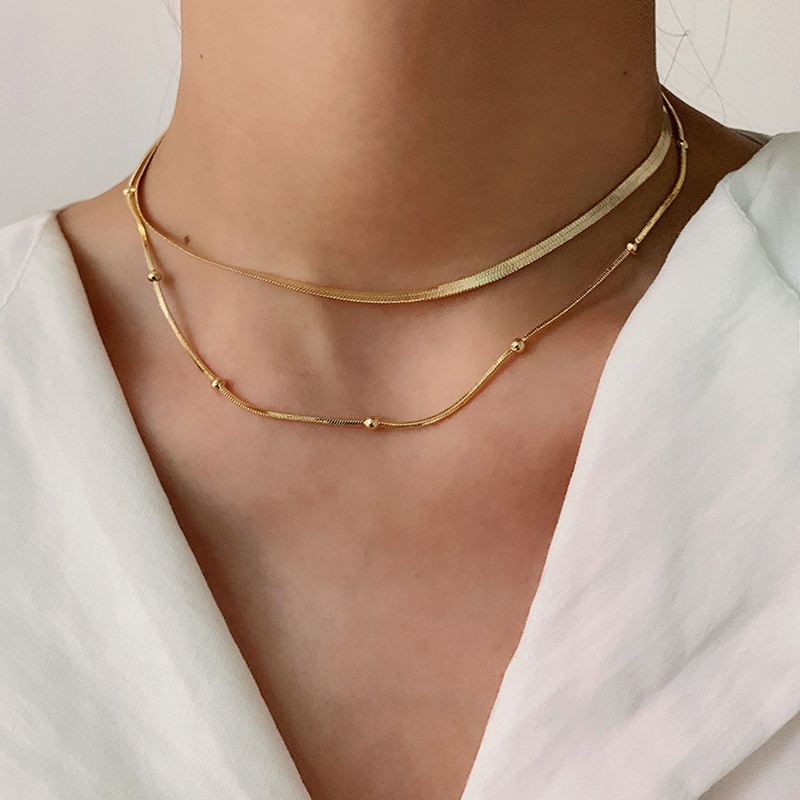 Collar de acero inoxidable apilable a la moda, joyería al por mayor
