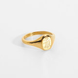 anillo de acero inoxidable 316L de flor de sol nuevo estilo de moda