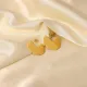 Pendientes de patrón geométrico de acero inoxidable a la moda, pendientes de acero inoxidable sin montar galvanoplastia