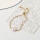 pulsera ajustable impermeable de acero inoxidable chapado en oro con perlas barrocas