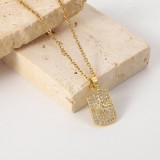 Nuevo collar de mujer de estrella octogonal de acero inoxidable chapado en oro de 18 quilates