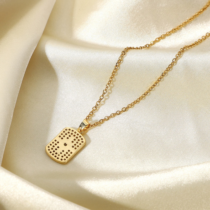 Nuevo collar de mujer de estrella octogonal de acero inoxidable chapado en oro de 18 quilates