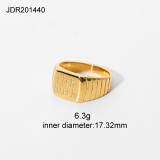 Joyería al por mayor del anillo del acero inoxidable de la letra inglesa del color sólido de la moda 18K