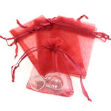 color liso organza regalo hilo viga boca joyería embalaje 57 bolsa de dulces