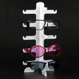 Estante de joyería plástico 6 seis soporte de gafas de sol de almacenamiento de exhibición de escritorio