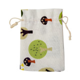 Bolsas de embalaje de joyería de impresión de algodón de flor de hoja de Ashion 1 pieza