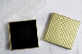 Cajas de joyería de patrón de diamante cuadrado de color sólido de moda 1 pieza