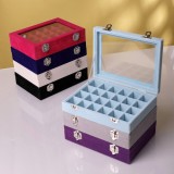 Cajas de joyería de franela de color sólido de moda